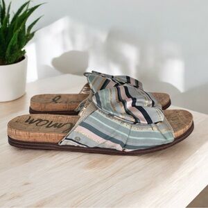 Sam Edelman Women’s Heidi Bow Slide Gray Slip On Sandals Size 10